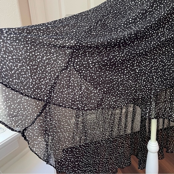 Forever 21 High-Low Sheer Polka Dot Layered Tiered Skirt - Picture 10 of 16